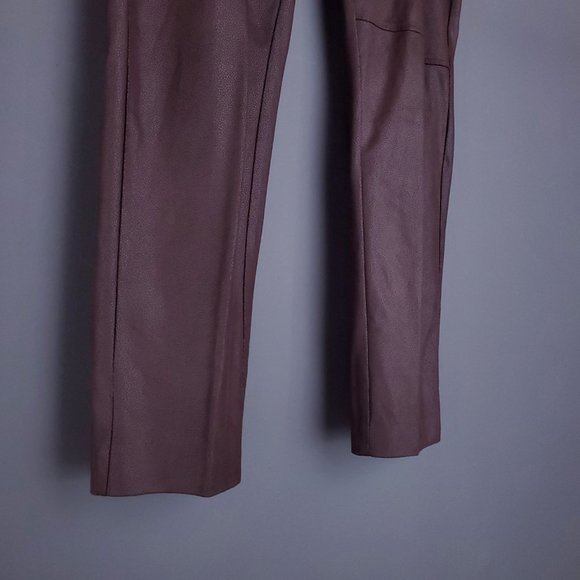 JOLIBEL Skinny Pants Faux Suede High Rise Brown 8 - Picture 4 of 8
